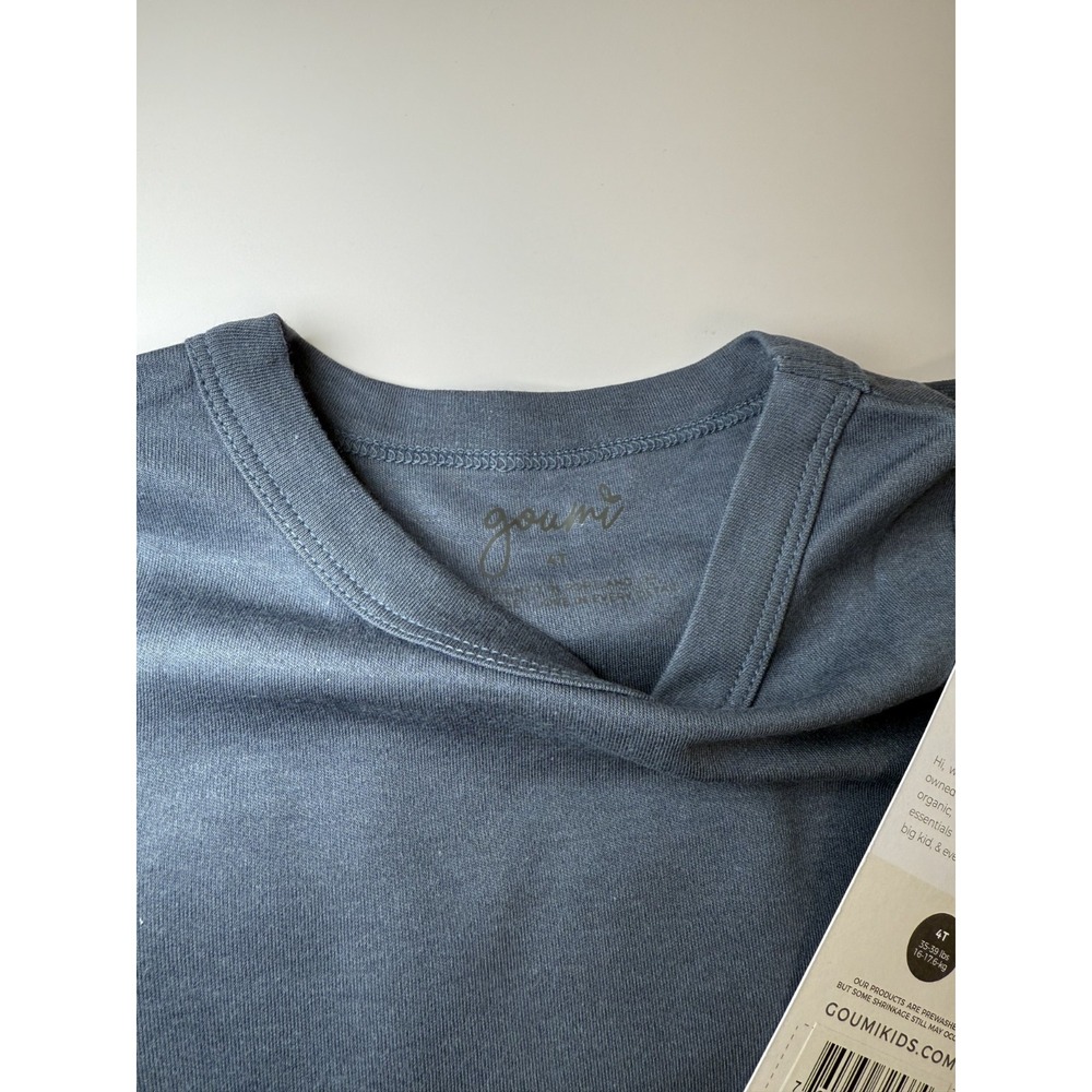 NWT GoumiKids 4T 2‎ Piece Long Sleeve Blue Outfit Organic Cotton - Picture 5 of 5